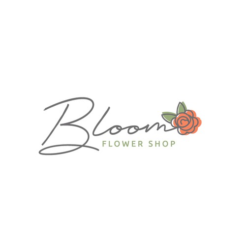 Elegant logo for a flower shop 