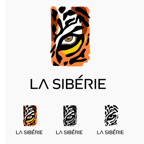 Create an abstract tiger illustration for La Siberie!