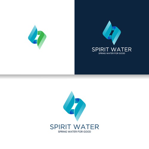 Spirit water logo and bottle design