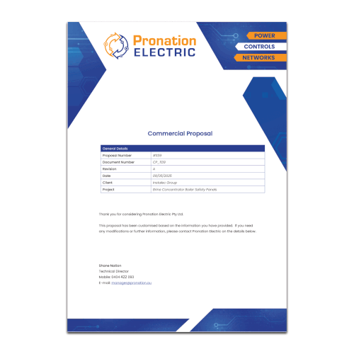 Clean and professional commercial proposal layout design