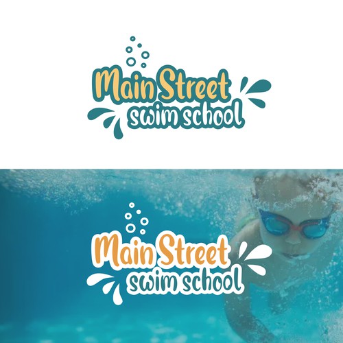 Logo concept for swim school 