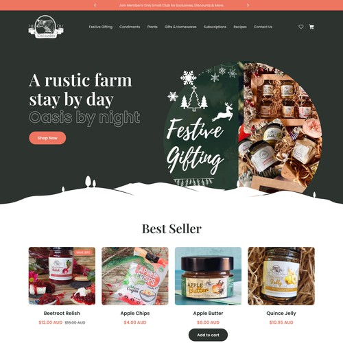 Shopify Farm website design