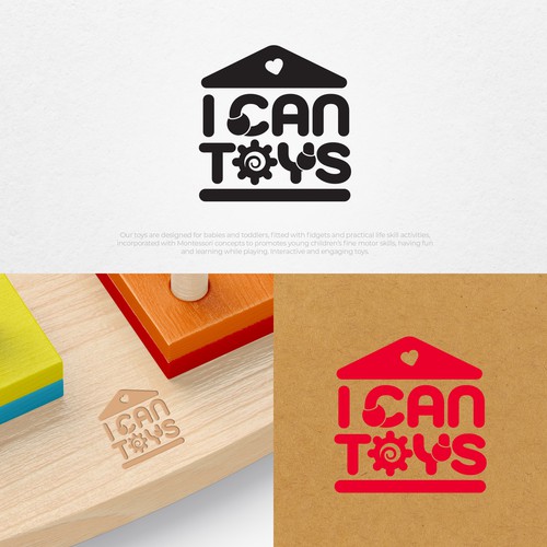 Design a toy logo for wooden interactive toys