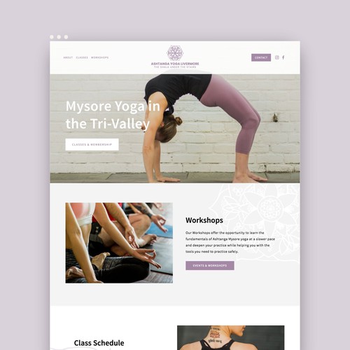 Ashtanga Yoga Instructor Website