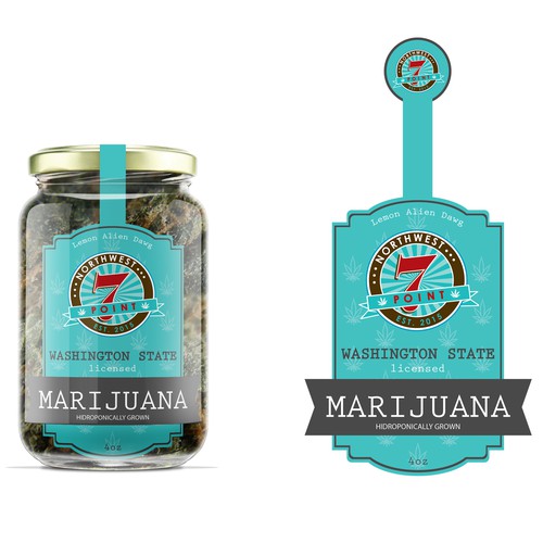 Jar label for Marijuana production company