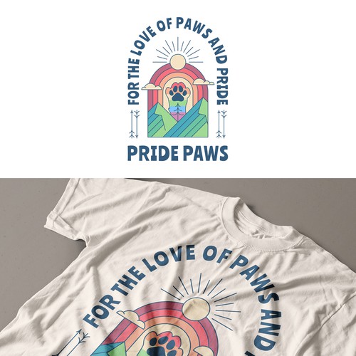 T-shirt design for Pride Paws
