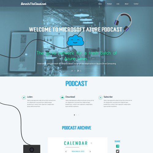 Wordpress site design for a podcast network