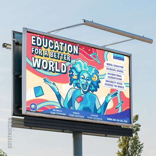 Proposed billboard design for Arc-en-Ciel International School