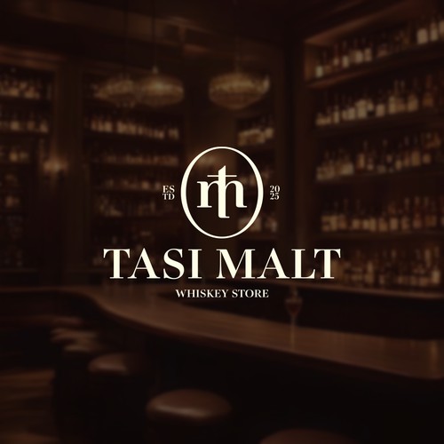 Vintage and modern logo for whiskey company
