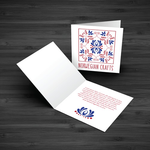 Norwegian crafts - abstract symbol with the elements of the Norwegian folk costume