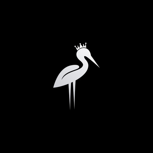 simple animal logo such as a stork
