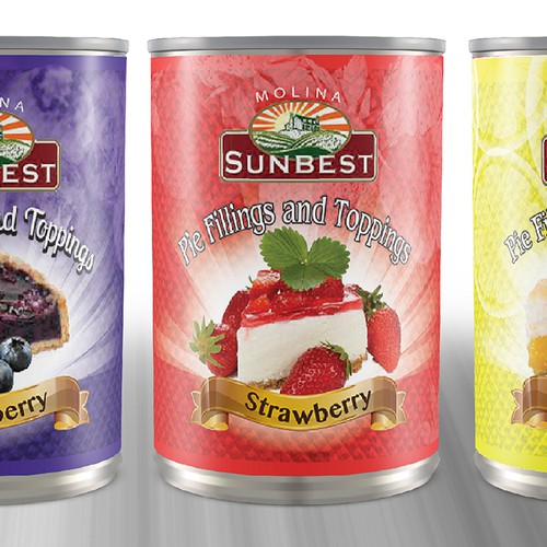 Pie fillings & topping can labels