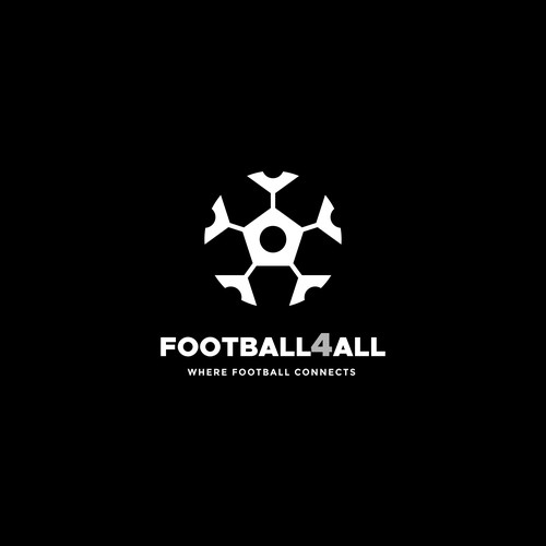 Smart shape logo for football web brand