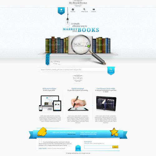Website design for MyBookHome.com | More work for winning designer