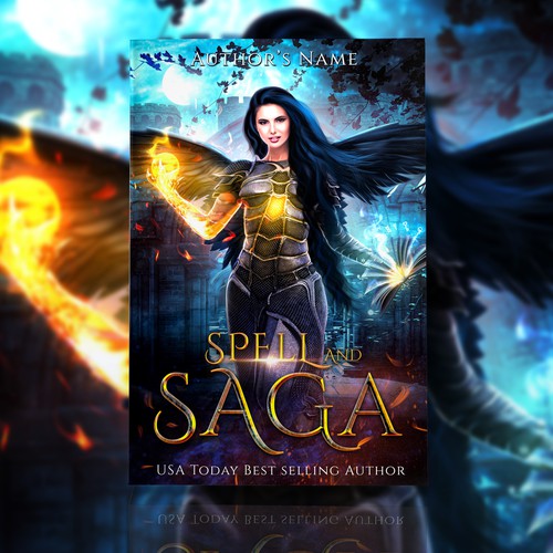 epic magical fantasy book cover