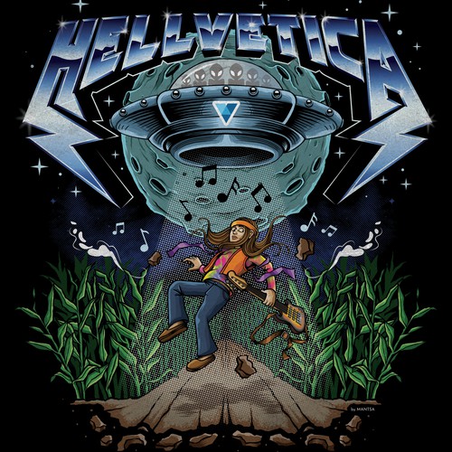 hellvetica t-shirt design