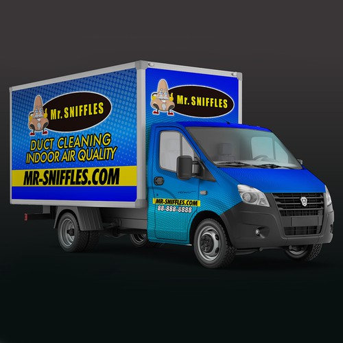 Mr. Sniffles Truck Wrap design