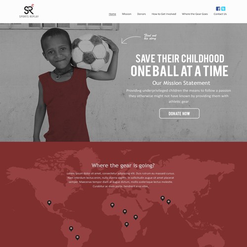 99nonprofits: Create a beautiful webpage for Sports Replay