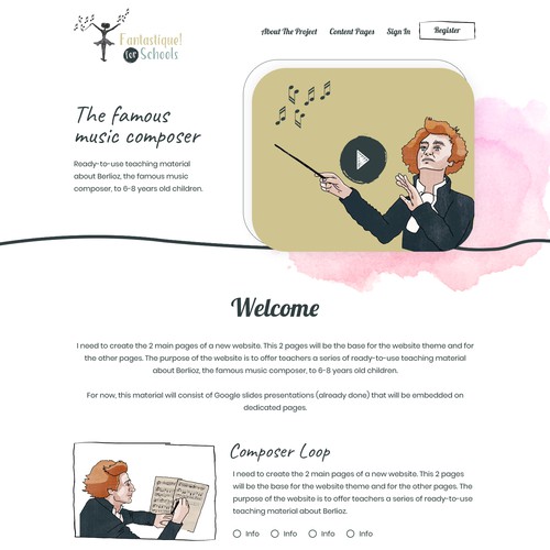 Education website about Berlioz, the music composer