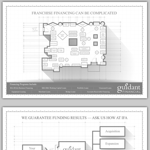 Create a small business financing "construction plan" invitation