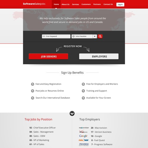 Need a fresh, exciting design for SoftwareSalesJobs.com