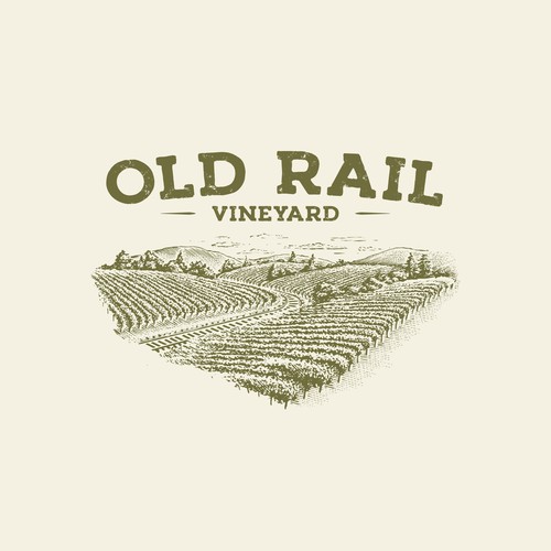 Vintage Vineyard Illustration Logo