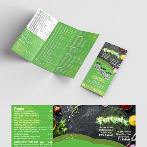 Restaurant menu design.