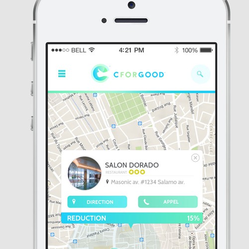 Create 3 amazing mobile app pages for the ChangeMaker CforGood !