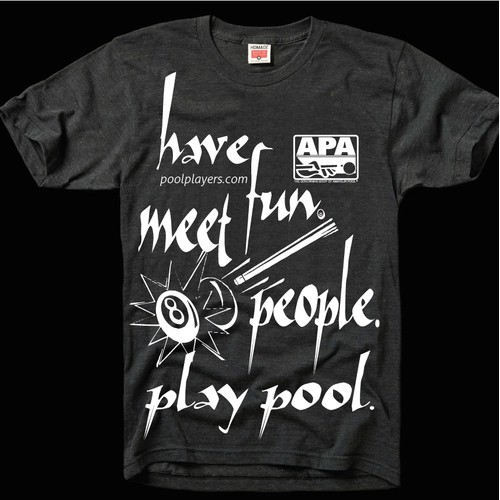 American Poolplayers assoc needs a new t-shirt design 1
