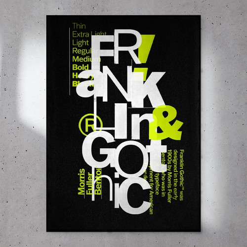 Franklin Gothic poster.