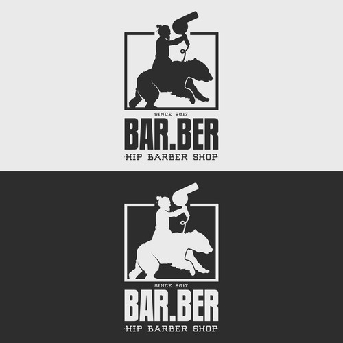 Illustrative logo for a barber shop