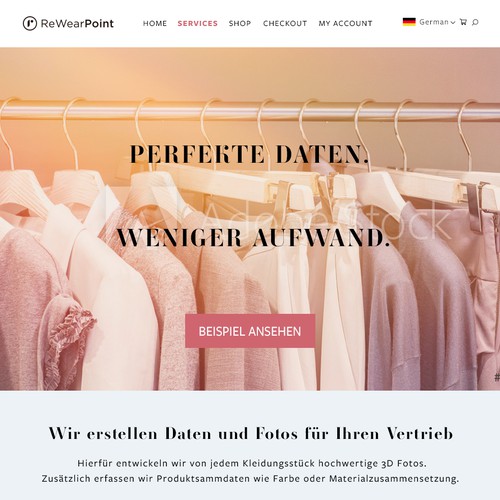 Web Design Concept for 2nd Hand Online Retailer