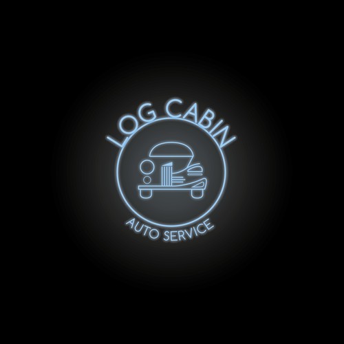 Log Cabin Auto Service logo design