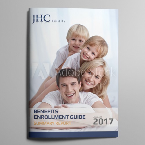 Emotional Brochure Cover for Employment Benefit Guide