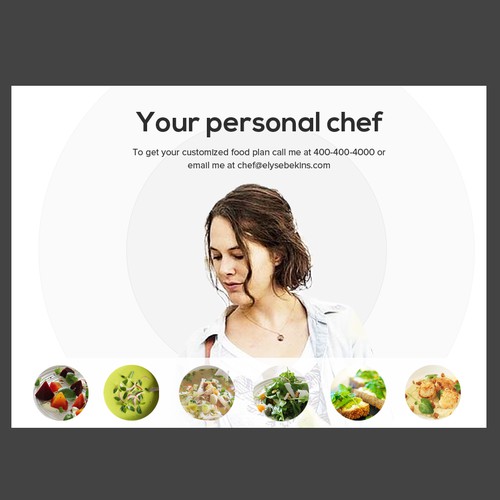 personal chef postcard design