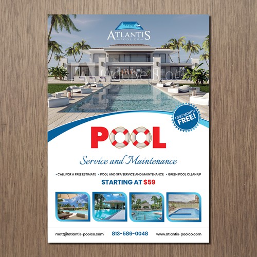 pool flyer poster