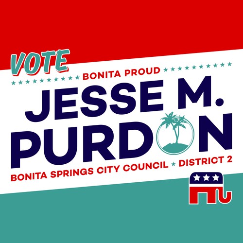 Runner-Up design for Jesse M. Purdon for City Council