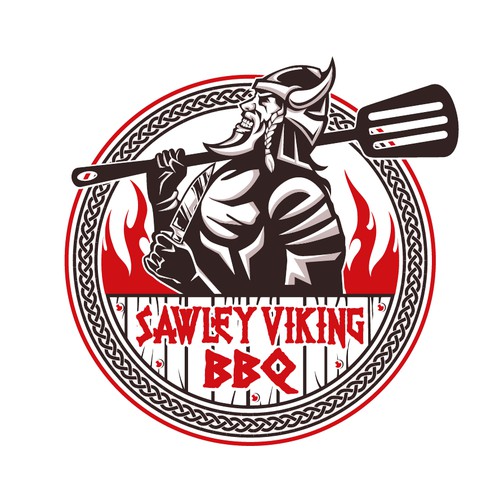 viking BBQ logo design
