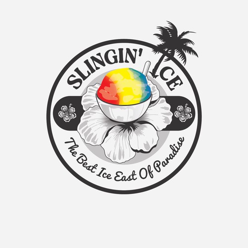 Logo Tattoo Style for Hawaii shave ice bowl