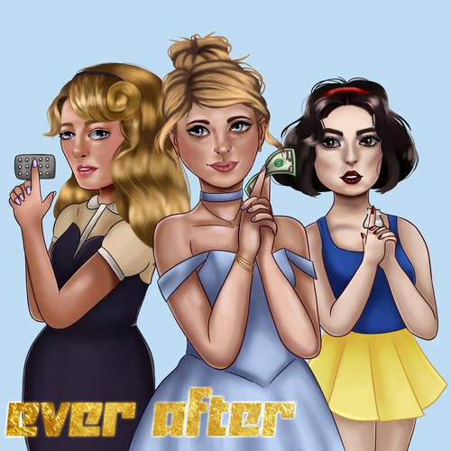 Realistic Disney Princesses Design for EP Cover