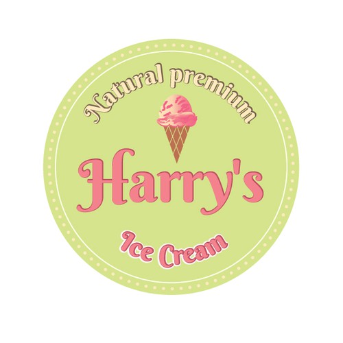 Create a winning logo for a premium natural icecream scoop shop
