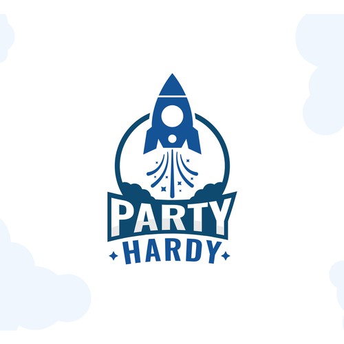 Party Hardy rental occasion logo design.