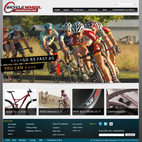 Website Design for Ecommerce Business - Bicycle Wheel Manufacturer 