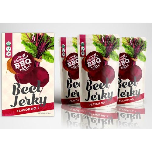 Vegan Beet Jerky Label