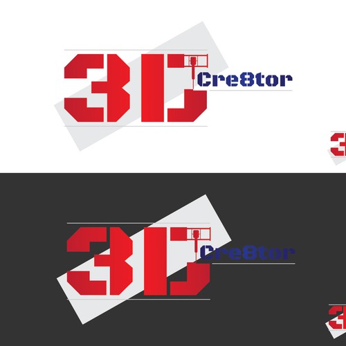 "3D" In Shape of 3D Printer 