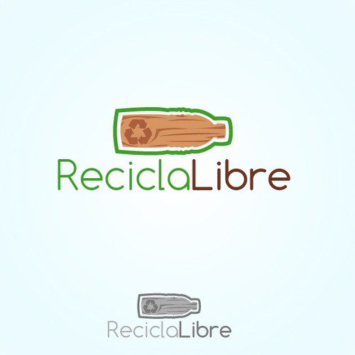 Logo for company that recycles plastic and simulates wood