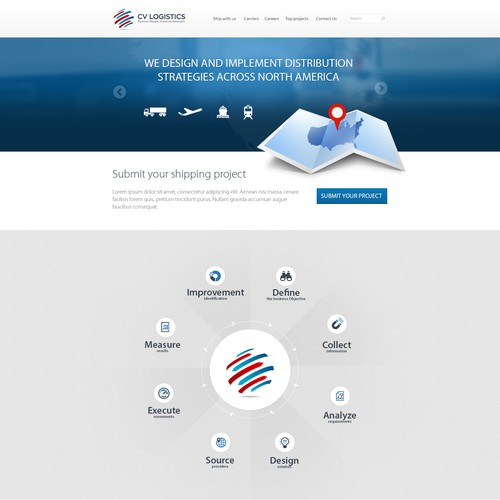 Create the next website design for CV Logistics (www.cvlog.com)