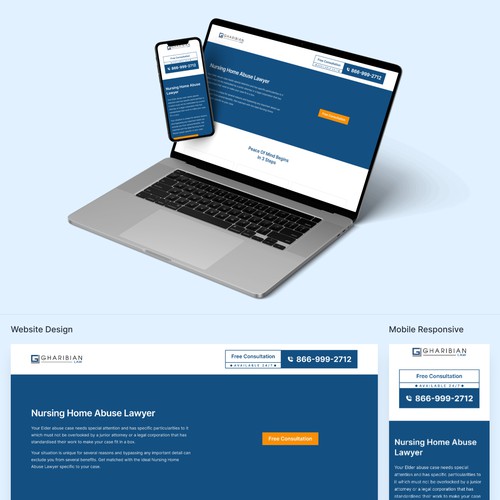 Gharibian Law Firm Nursing Home Abuse Lawyer Landing Page Design
