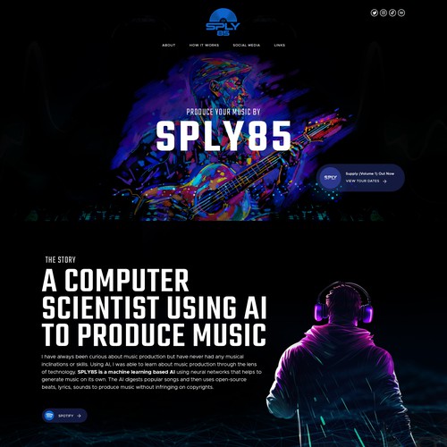 Modern, Techy website design for SPLY85