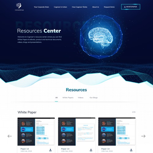 Web Site design for top AI Company